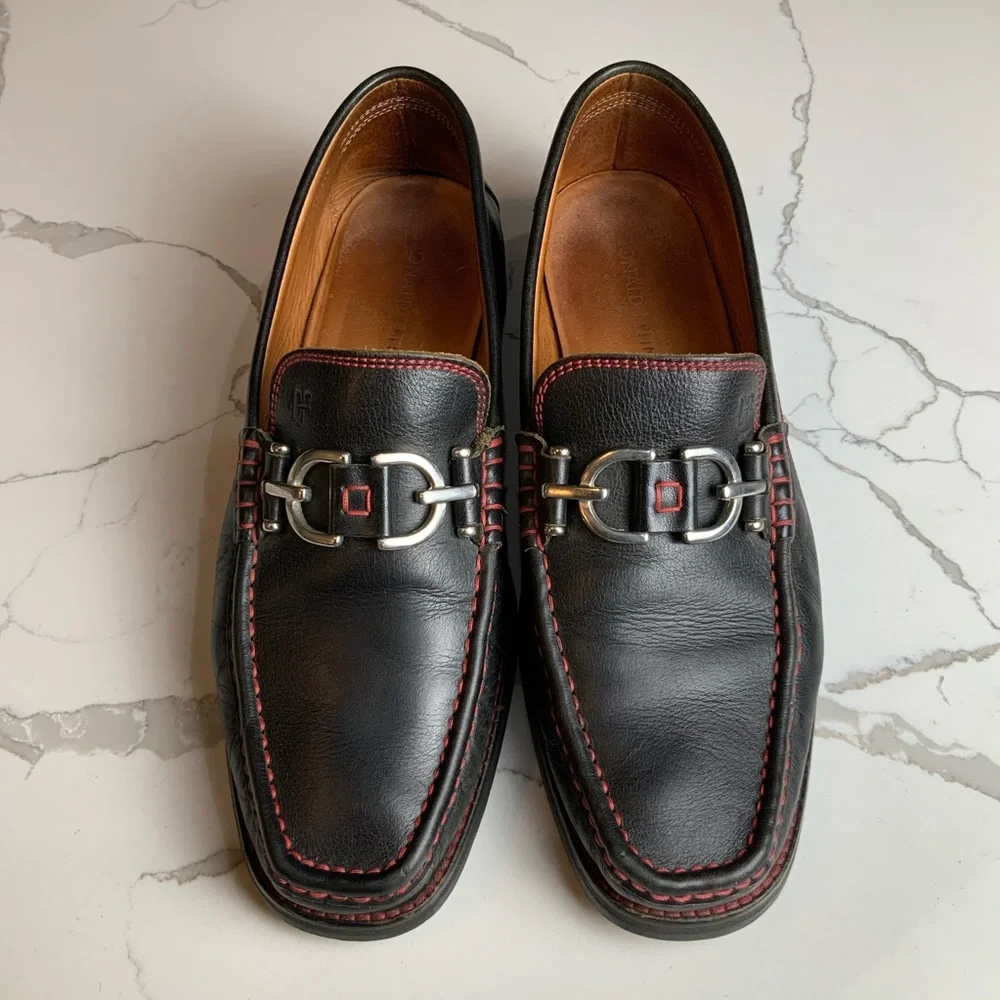 Donald J Pliner loafers with horse bit size 10